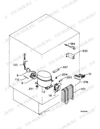 Взрыв-схема холодильника Zanussi ZU2154 - Схема узла Functional parts